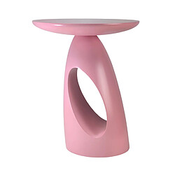Kayani Table d'appoint / Table de nuit en bois Island, hauteur 40 cm / Rose poudré