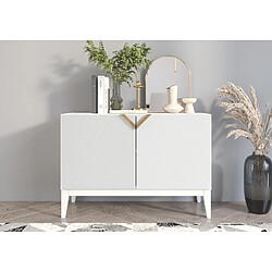 Visby Buffet 2 portes en bois - Blanc