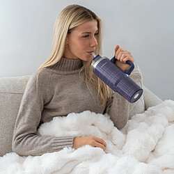 Flamingueo Mug isotherme avec paille acier inoxydable 0,9 litres Bleu