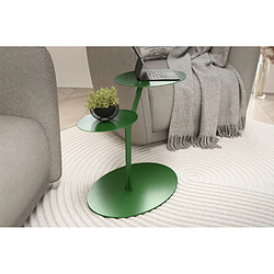 Table d’appoint en métal pour salon Kayani IROKO / vert pois