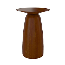 Kayani Table d'appoint / Table de nuit en bois Baobab44, hauteur 44 cm / Noyer