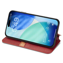 Acheter Flip Étui Pour iphone 17 Pro Max Affaires exquises Fonction Portefeuille Couverture rabotant Conception de mode Étui en cuir GANGXUN Rouge