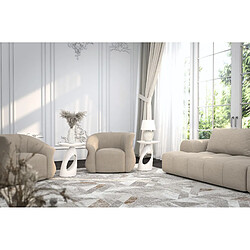 Kayani Table d'appoint / Table de nuit en bois Island, hauteur 40 cm / Blanche RAL