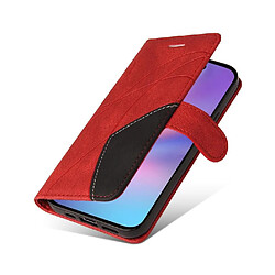 Avis Flip Étui Pour iphone 17 Bicelle de protection Portefeuille en cuir Avec support de fente pour carte Livre Flip Folio Couleur de couture GANGXUN Rouge