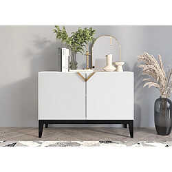 Visby Buffet 2 portes - Blanc