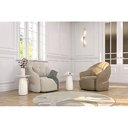 Kayani Table d'appoint / Table de nuit en bois Baobab44, hauteur 44 cm / Blanche RAL
