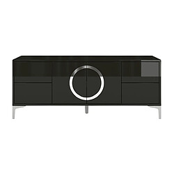 Dancan Meuble TV mural moderne - Noir