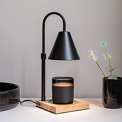 Flamingueo Lampe chauffe bougie avec minuterie acier noir