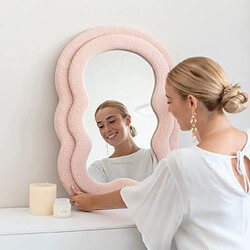 Flamingueo Miroir Mural Asymétrique 70x50x4cm Rose