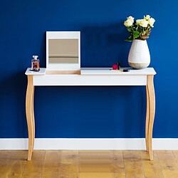 Ragaba Coiffeuse de chambre avec miroir - Rose poudre