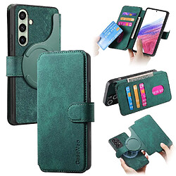 Flip Étui Pour Samsung Galaxy A17 Portefeuille Matériau de blindage magnétique Rétro Support de carte GANGXUN Vert 
