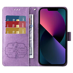 Avis Flip Étui Pour iphone 17 Cuir Flip Fentes à cartes Fleur GANGXUN Violet