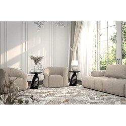 Kayani Table d'appoint / Table de nuit en bois Island, hauteur 40 cm / Noire