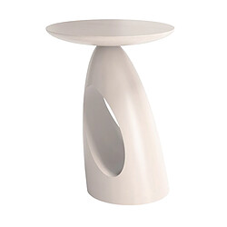 Kayani Table d'appoint / Table de nuit en bois Island, hauteur 40 cm / Blanche