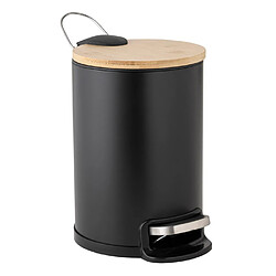Paris Prix Poubelle de Salle de Bain Mobelle 3L Noir
