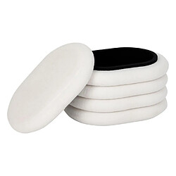 Atmosphera Pouf-coffre bouclette - Blanc