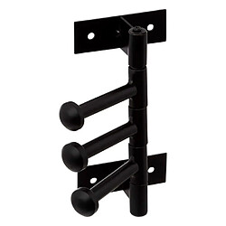 Five Simply Smart Patère Murale 3 Crochets Rotatifs Aréna 9cm Noir