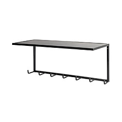 Paris Prix Patère Murale 7 Crochets Déco Ulrino 60cm Noir