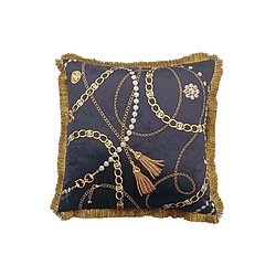 Avis Alexandra House Living Coussin en velours garni de plumes et orné de franges 60 x 13 x 60 cm