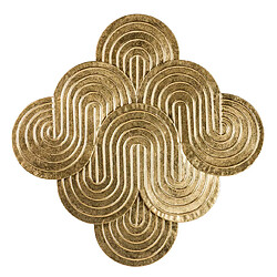 Alexandra House Living Ornement mural en métal doré 78 x 3 x 80 cm