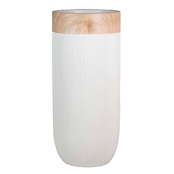 Alexandra House Living Pot de fleurs en polyrésine blanche 46 x 46 x 121 cm 