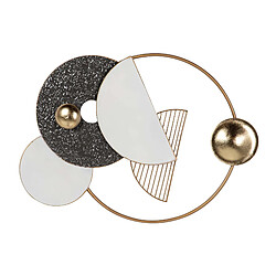 Alexandra House Living Décoration murale en métal blanc et noir 71 x 6 x 59 cm