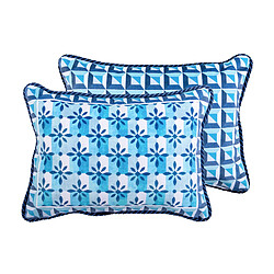 Alexandra House Living Coussin géométrique en velours 60 x 13 x 45 cm