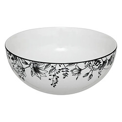 Secret De Gourmet Saladier en Porcelaine White Floral 23cm Blanc 