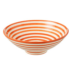 Paris Prix Saladier en Céramique Granada Rayure 40cm Orange