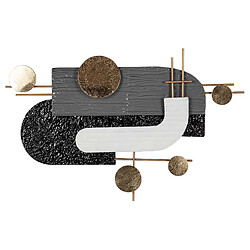 Alexandra House Living Décoration murale en métal gris noir 91 x 5 x 50 cm