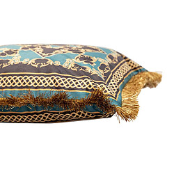 Acheter Alexandra House Living Coussin en velours garni de plumes et de franges 60 x 13 x 45 cm