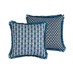 Alexandra House Living Coussin géométrique à franges 50 x 13 x 50 cm