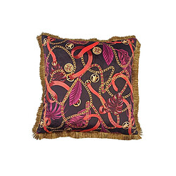 Avis Alexandra House Living Coussin en velours garni de plumes et orné de franges 60 x 13 x 60 cm