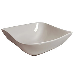 Secret De Gourmet Saladier Carré Vague 24cm Blanc 