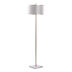 Alexandra House Living Lampadaire en métal blanc doré 40 x 40 x 165 cm