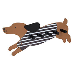 Atmosphera Patère Enfant 5 Crochets Chien 50cm Marron