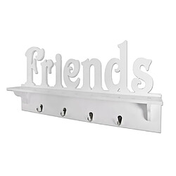 Paris Prix Patère Murale 4 Crochets Friends 60cm Blanc