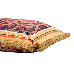 Acheter Alexandra House Living Coussin en velours garni de plumes et de franges 60 x 13 x 45 cm