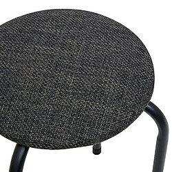 Acheter Five Simply Smart Tabouret d'appoint en métal et tissu chiné FLEXY - Gris foncé