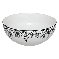 Secret De Gourmet Saladier en Porcelaine White Floral 23cm Blanc