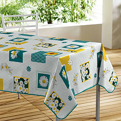 Paris Prix Nappe Toile Cirée Bouton d'Or 140x300cm Bleu