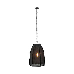 Mes Supension 1 lampe 49x42x173 cm en lin noir et métal
