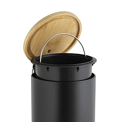 Paris Prix Poubelle de Salle de Bain Mobelle 3L Noir pas cher