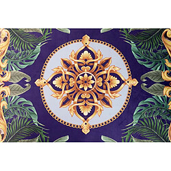 Alexandra House Living Coussin en velours garni de plumes et orné de franges 60 x 13 x 60 cm pas cher