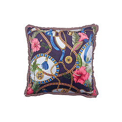 Avis Alexandra House Living Coussin en velours garni de plumes et orné de franges 60 x 13 x 60 cm