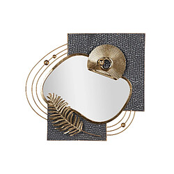 Alexandra House Living Miroir décoratif mural en métal gris et or 80 x 7 x 72 cm