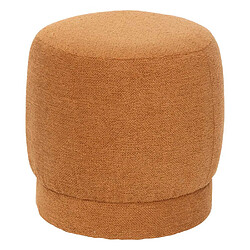 Atmosphera Pouf rond bouclette - Ambre