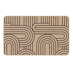 Paris Prix Tapis Déco Imprimé Modul 45x75cm Naturel & Noir