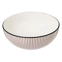 Secret De Gourmet Saladier Porcelaine Lunis 22cm Rouge 