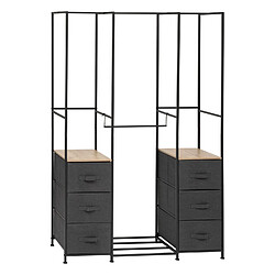 Five Simply Smart Penderie 6 tiroirs en tissu et métal TISSA - Gris